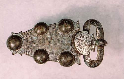 Boucle de ceinture incrustée d'argent (plaque-boucle) de Vicq