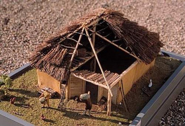 Vue du fond du bâtiment agricole de Chavenay pendant les fouilles